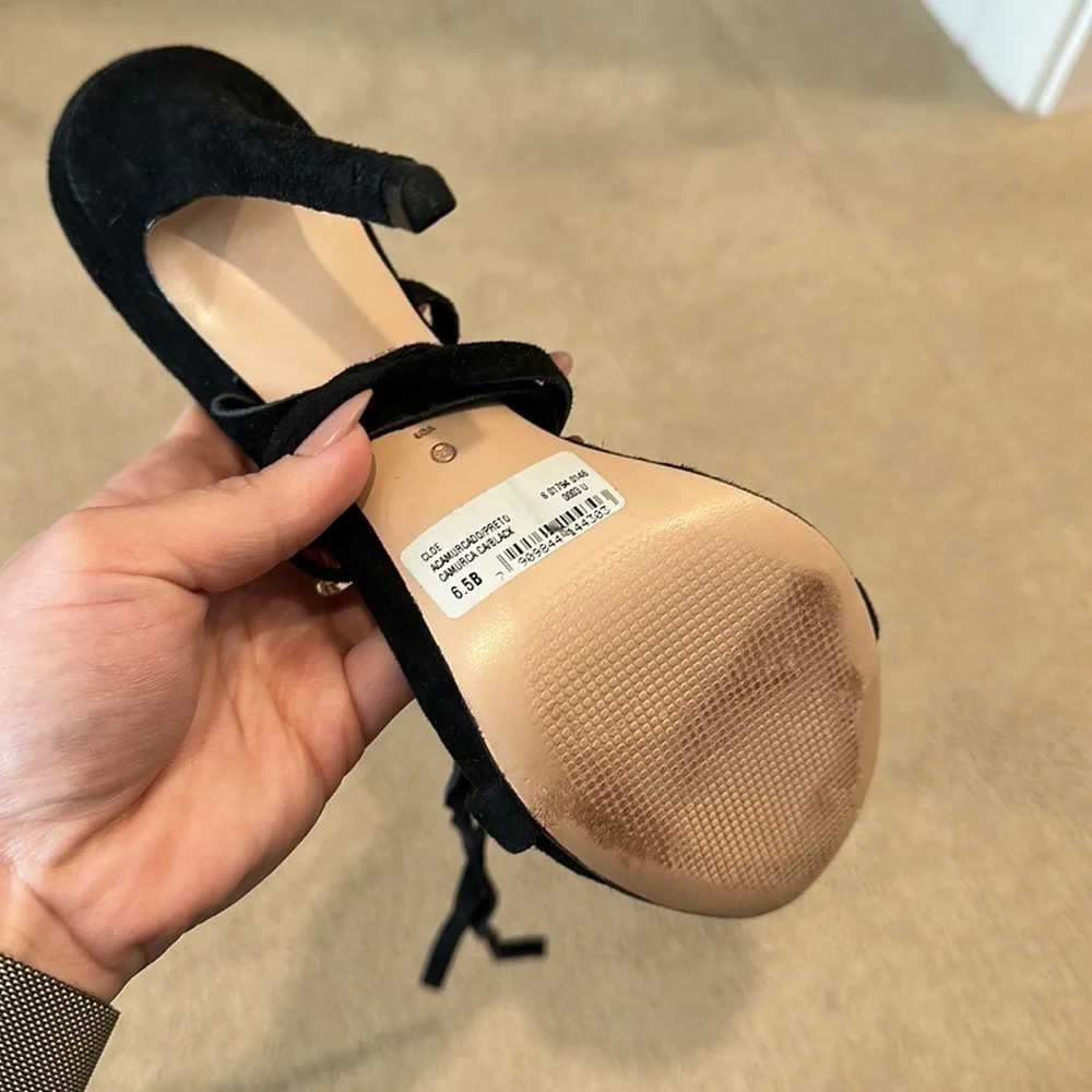Schutz Suede heel sandal